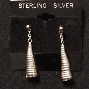 Vintage Swirl Design sterling silver Post earrings.
